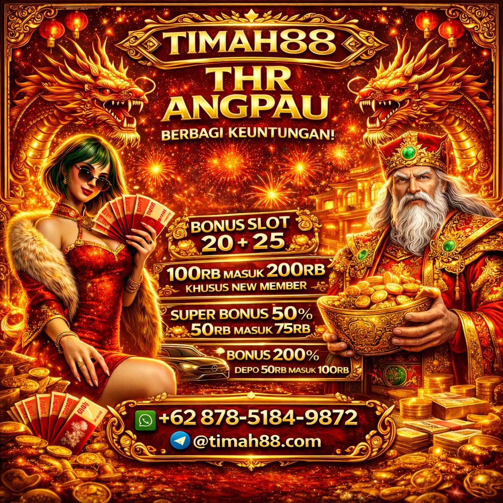 TIMAH88 THR Angpau bonus slot besar dengan tema Cina mewah