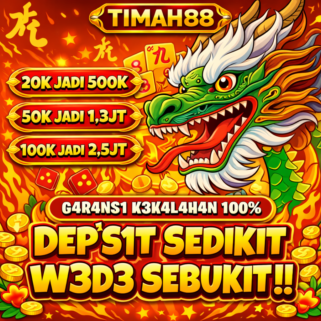 Promo TIMAH88 deposit sedikit WD sebukit dengan tema naga dan koin emas