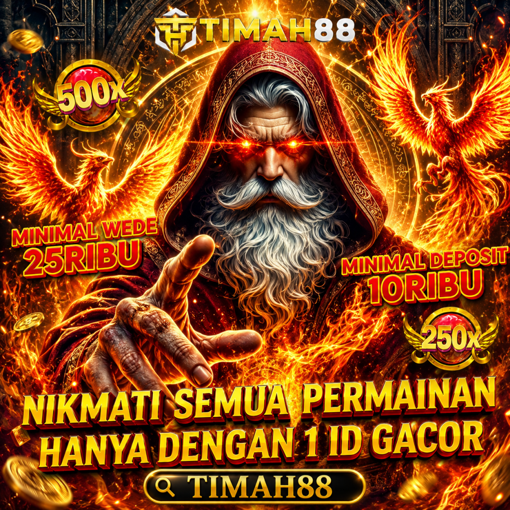 TIMAH88 situs gacor dengan tampilan premium efek api dan emas HD