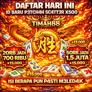 visual kartun TIMAH88 dengan tema jackpot dan mahjong