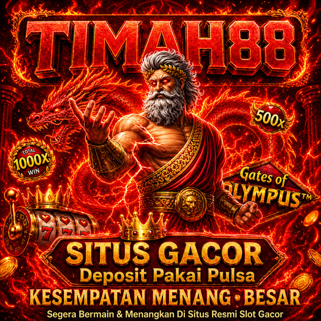 TIMAH88 situs gacor dengan desain merah berapi dan bonus besar