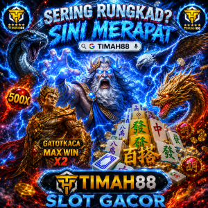 TIMAH88 slot gacor Zeus petir biru dengan naga emas dan Mahjong maxwin terbaru