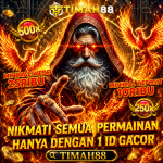 TIMAH88 situs gacor dengan tampilan premium efek api dan emas HD