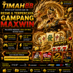 TIMAH88 Mahjong Dragon Gold dengan naga emas melilit simbol mahjong dan peluang maxwin terbesar hari ini
