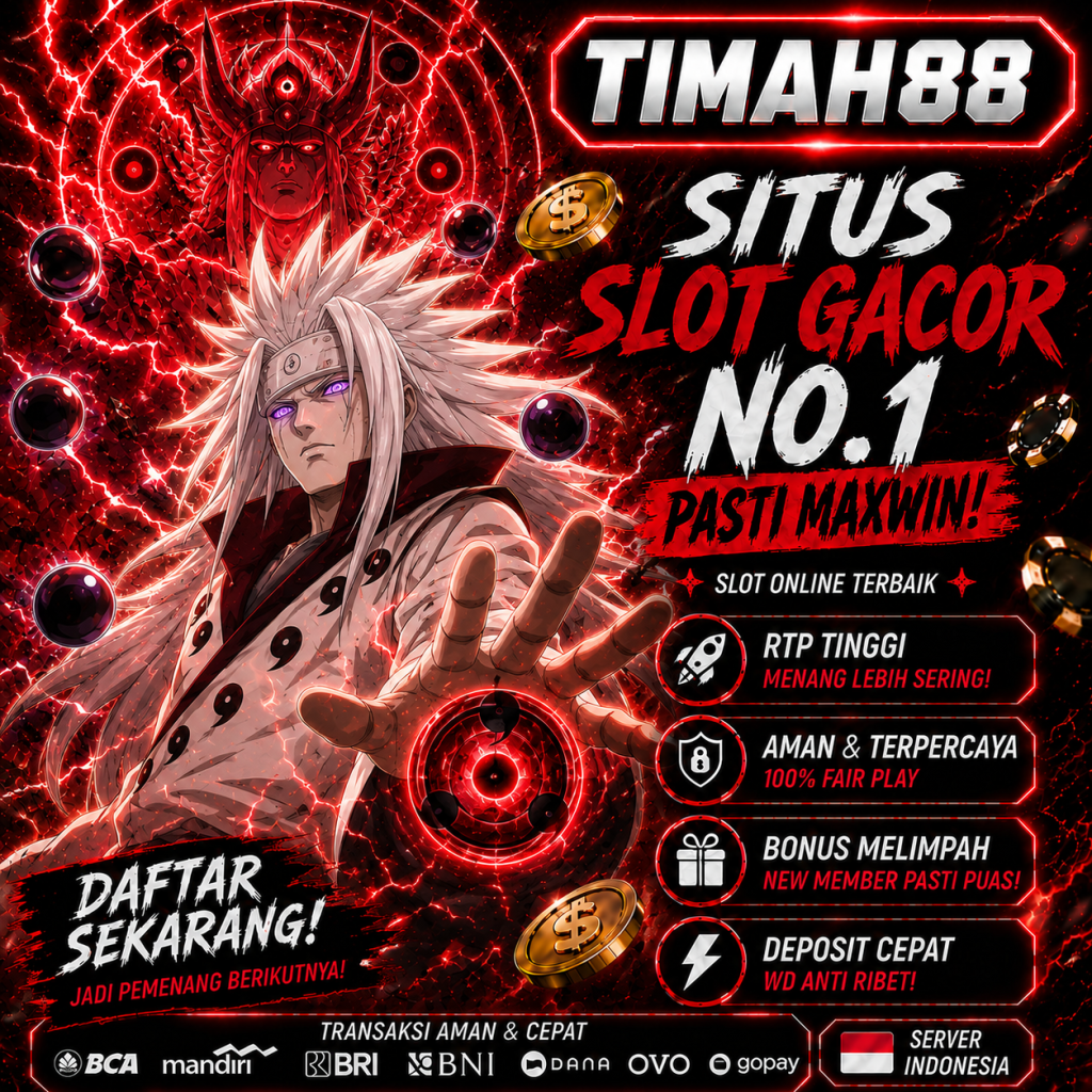 TIMAH88 situs hiburan digital dengan tampilan merah dan efek petir