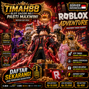TIMAH88 dengan karakter virtual keren menggunakan outfit futuristik warna merah dan emas